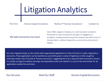 Tablet Screenshot of litigationanalytics.com